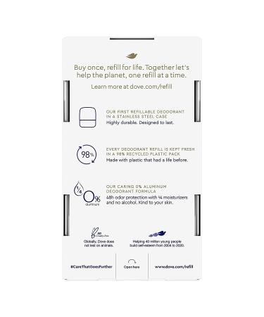 Dove Refillable Deodorant Starter Kit - Aluminum Free 1.13 oz Cucumber Green Tea - Buy Online on GoSupps.com