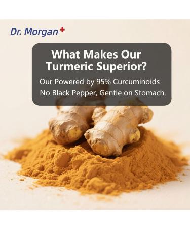 Dr. Morgan Turmeric Curcumin Supplement with 95% Curcuminoids Daily Joint and Antioxidant Support High Purity Formula 60 Capsules Made in Canada 1 - Buy Online on GoSupps.com