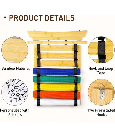 Tilhumt 8 Belt Karate Taekwondo Martial Arts Personalized Belt Display Rack - Buy Online on GoSupps.com