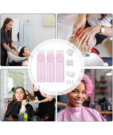 Oil Scalp Applicator - 160ml Lightweight Oil Bottle | Lightweight Oil Bottle Oil Applicator for Hair Dye Scalp Massage Comb for Hair Dyeing Pink - Buy Online on GoSupps.com