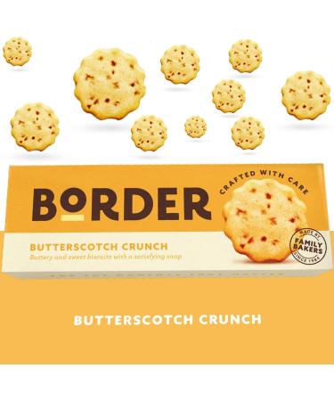  TEA HOUSE DIRECT Border Biscuit Butterscotch Crunch Made with real butter and butterscotch Deliciously crunchy treats Ideal gift for biscuit lovers Pack of 6 x 135g - Buy Online on GoSupps.com