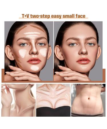 ONLYOILY 2 Pcs Contour & Highlighter Stick Set with Brush - Longwear Foundation Stick for Smooth Face Makeup - Buy Online on GoSupps.com