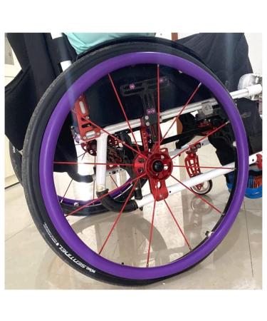 Wheelchair Push Rim Covers Wheelchair Cover Wheelchair Accessories Wheelchair Push Rim Covers 1 Pair Non-Slip Wear-Resistant Hand Push Cover (Color : Purple Size : 24inch) 24inch Purple