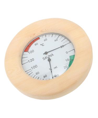 Kuuleeyn 2-in-1 Sauna Hygrothermographer - Wooden Wall-Mounted Thermometer & Hygrometer for Real-Time Monitoring - Buy Online on GoSupps.com