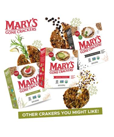 Mary's Gone Crackers Organic Jalapeno Brown Rice & Flax Seed Crackers - 33oz (Pack of 6) - Buy Online on GoSupps.com