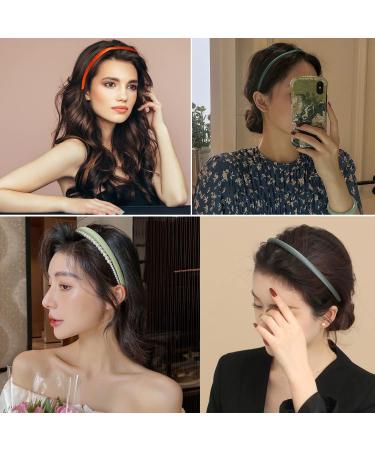 20 Pieces Satin Headbands Candy-Colored Cloth Headbands Thickened Headbands DIY Headband Materials Hair Accessories Suitable for Happy Parties Performances (20 Colors) - Buy Online on GoSupps.com