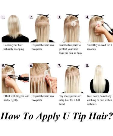 16" Pre Bonded Human Hair Extensions 0.5g*200 Strands #1B Natural Black (100g) - Buy Online on GoSupps.com