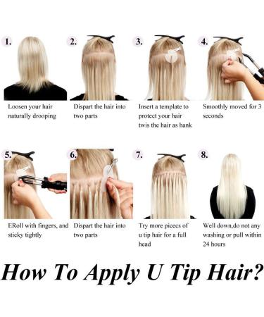 SEGO SONNGING 100% Remy Human Hair Extensions - 0.5g Strands U-Tip Glue 100 Strands #12P613 White Brown/Light Blond 40cm (50g) - International Shipping Available - Buy Online on GoSupps.com