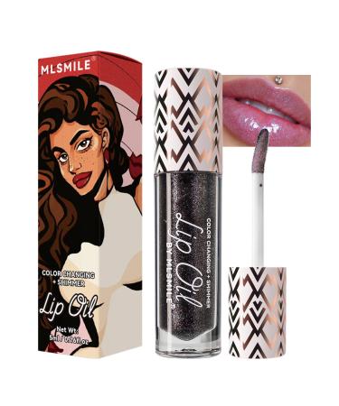 AKARY Color Changing Moisturizing Lip Glow Oil Plumping Shimming Glow Lipstick Hydrating Lip Gloss Tinted Lip Balm Lip Care Long Lasting Plumper Moisturizer Lip Oil Makeup Gift for Women 06