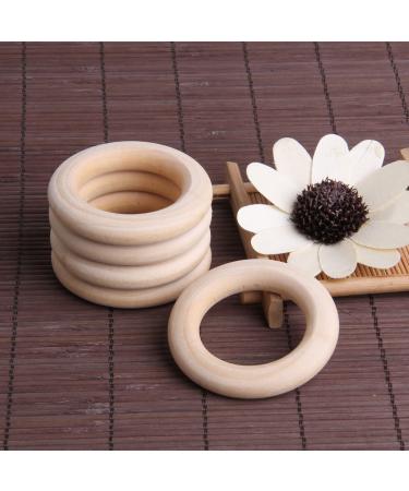 5 Pieces Natural Wooden Baby Tooth Rings - 55mm Unpolished Necklace & Bracelet for Tinkering | Eco-Friendly Easter Decorations - Buy Online on GoSupps.com
