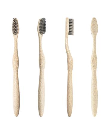 Bleeker and Rowe Biodegradable Eco-Friendly Toothbrushes - BPA Free Soft Bristles - Sustainable & Recycled Packaging - Pack of 10 - Buy Online on GoSupps.com