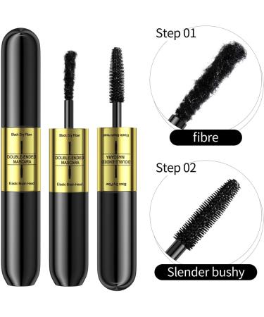 ChaneeHann Mascara black 2in1 waterproof mascara for length and volume natural look to dramatic 4D eyelashes - Buy Online on GoSupps.com