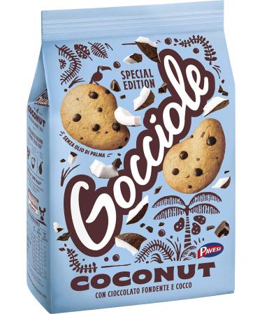 Pavesi Barilla Pavesi Gocciole Coconut Short Biscuits with Dark Chocolate and Coconut with Chocolate Drops 320g