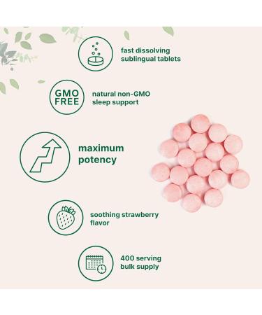 Micro Ingredients Melatonin 20mg 400 Tablets | Natural Strawberry Flavor | Fast Dissolve | No Drug | Vegetarian Friendly | Non-GMO No Gluten Sugar Free - Buy Online on GoSupps.com