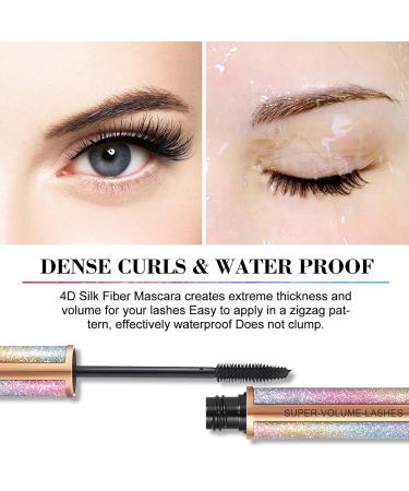 Valleylux 4D Waterproof Black Mascara - Gain Volume & Length with Long-Lasting Silk Fiber Formula | 2 Tubes - Buy Online on GoSupps.com