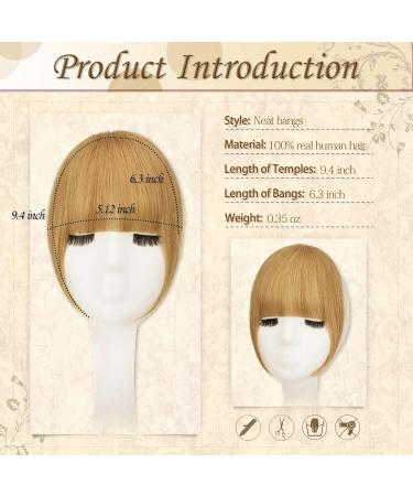 Sofeiyan 100% Remy Human Hair Clip-In Bangs | Natural Warm Blonde Fringe Extensions for Women - Buy Online on GoSupps.com