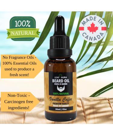 Beard Oil (Vanilla Coffee) - Premium Quality 100% Natural & Made in Canada | 30ml - Nourish & Style Your Beard - Buy Online on GoSupps.com