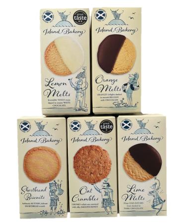 Speciality Biscuit Bundle. 5 packs of 125g and 133g Speciality Island Bakery Biscuits (Lime Melts Lemon Melts Oat Crumbles Orange Melts and Shortbread) - Buy Online on GoSupps.com