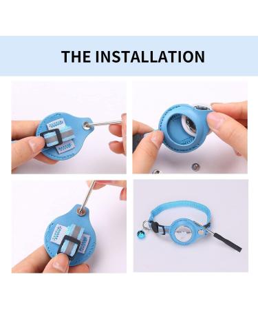 KOLACEN Reflective AirTag Cat Collar GPS Cat Collar with Adjustable AirTag Holder Bell Breakaway Buckle Compatible with Apple AirTag Anti-Lost Cat Tracker Collar for Cats Kittens Small Dogs (Blue) - Buy Online on GoSupps.com