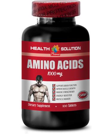 Pre Workout for Men - Amino Acids 1000 MG | Energize & Fuel Muscle Growth | BCAA Supplement Pills | 200 Tabs - Buy Online on GoSupps.com