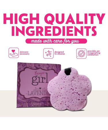 Buy Lavender Soap Infused Shower Sponge Scented Body Bath Sponge for Women | Perfect for Spa & Travel - Buy Online on GoSupps.com