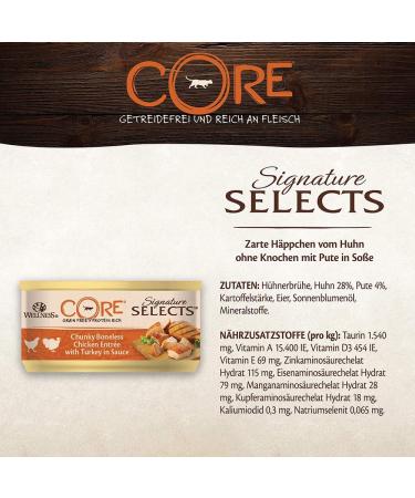 Wellness Core Signature Selects Wet Cat Food - Grain-Free High Meat Content Chicken & Turkey 24 x 79g - Buy Online on GoSupps.com