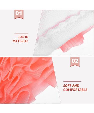 PATKAW Bath Shower Pouf Sponge Adorable Mesh Pouf Shower Ball Exfoliating Body Sponge Pad Shower Scrubber Ball Shower Glove Pink - Buy Online on GoSupps.com