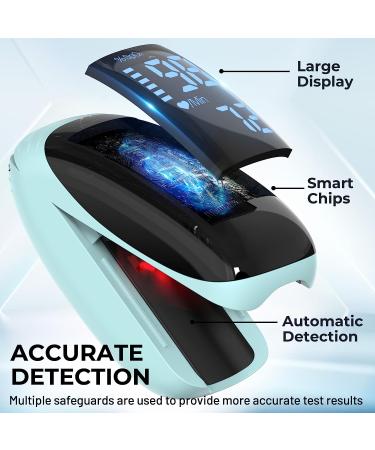 Pulse Oximeter Finger - Rechargeable Oxygen Meter for Home & Sports | Accurate Fingertip Blood Oxygen Saturation & Pulse Monitor - Buy Online on GoSupps.com