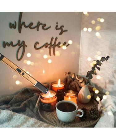 JLBLNHW Lighter Electric Candle Lighters Rechargeable Type C Lighter with LED Display Windproof Flameless Arc Lighters for Candles Grill BBQ Camping Christmas Birthday Gifts for Men Father Dad - Buy Online on GoSupps.com