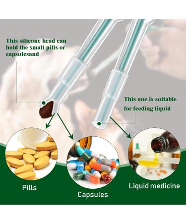 Nuanchu 2 Pieces Pet Pill Plunger Popper for Small Cats Dogs Pill Gun Dispenser Shooter Pet Piller Soft Tip Tablet Syringe Pusher Animal Medicine Feeder for Feeding Accessories (Red Green) - Buy Online on GoSupps.com