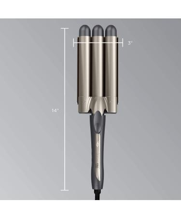 INFINITIPRO by CONAIR 3 Barrel Curling Iron - Create Long-Lasting Beachy Waves for Medium to Long Hair - Black 1-Inch Hair Waver - International Shipping Available - Buy Online on GoSupps.com