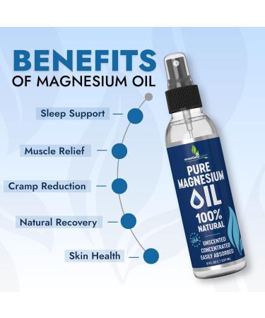 Pure Magnesium Oil Spray 8oz - Topical Magnesium Spray for Sleep Extra Strength - Less Sting - Less Itch - 100% Natural and Organic Oil - Made in USA - 2 Pack Pure Magnesium 8 Fl Oz (Pack of 2) - Buy Online on GoSupps.com
