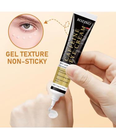 Caffeine Eye Cream for Dark Circles & Puffiness Hydrating Under Eye Treatment with Ceramides Coconut Oil Fights Fine Lines Lightweight Formula (0.7OZ) 0.7 Ounce (Pack of 1) - Buy Online on GoSupps.com