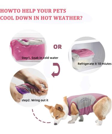 Light Dog Cooling Vest - Breathable UV Protection T-Shirt for Small to Medium Dogs | Reflective Spring Summer Jacket in Pink - Buy Online on GoSupps.com