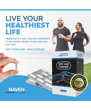 MAGNOX Anti-Leg Magnesium Supplement - 190mg for Muscle Cramps, Nocturnal Leg & Feet Cramps - with Vitamin E and B6 (50 caps) - Buy Online on GoSupps.com