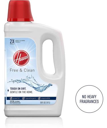 Hoover Free & Clean Deep Cleaning Carpet Shampoo AH30952 - 50oz Hypoallergenic Concentrated Cleaner Solution - Buy Online on GoSupps.com