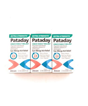 Pataday Eye Drops Extra Strength, 2.5 ml (3 Pack)