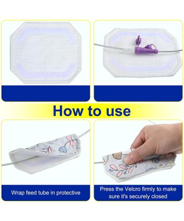 4 Pack Soft Feeding Tube Port Covers with Hoop and Loop Strap - Reusable for Kids and Adults - Buy Online on GoSupps.com