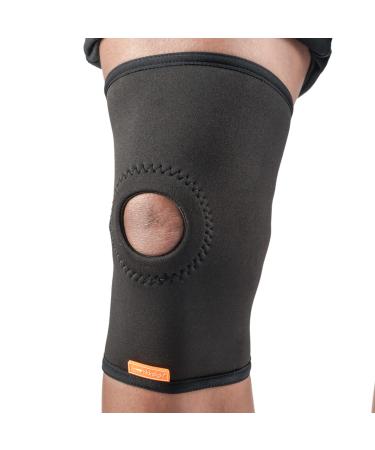 Knee Brace with Patellar Reinforcement - Pads for Support Arthritis Pain Relief Working Out Running Basketball Weightlifting Gym Sports - Compression & Stability - Black Large Large Black 1