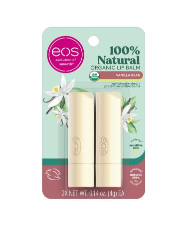 Eos Vanilla Bean Lip Balm Smooth Stick Set White (Pack of 2)