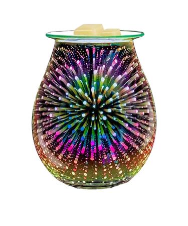 3D Glass Aromatherapy Lamp Candle Wax Heater Melter Fragrance Warmer Lamp Small Home Night Light