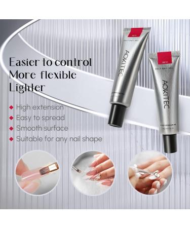 60ml Red Poly Extension Nail Gel - Quick Building UV Nail Gel for Salon & DIY Nail Art - Buy Online on GoSupps.com