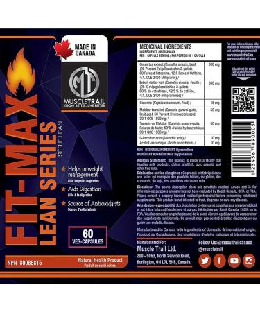 MUSCLETRAIL Fit Max Lean Series 600mg Green Tea Extract 15mg Cayenne Aids Digestion Rich Source of antioxidants Supplement for Recovery & Performance Boost (60 Veg-Capsules) - Buy Online on GoSupps.com