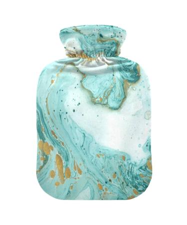 Marble Hot Water Bottle with Cover Hot Water Bottles for Pain Relief Hand Feet Hot Water Bottles for Heat and Cold Therapy 1L
