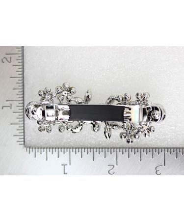 Faship Black Crystal Flower Hair Barrette - Stunning Hair Accessory - Buy Online on GoSupps.com