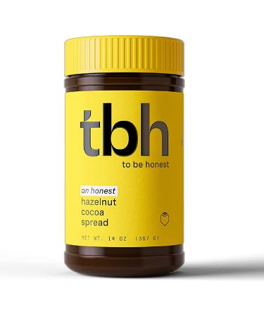 TBH Hazelnut Chocolate Spread, Vegan, Low Sugar, Palm Oil Free, Creamy Chocolate Spread | 14 oz Jar | High Protein, Gluten Free, Kosher, Made in USA
