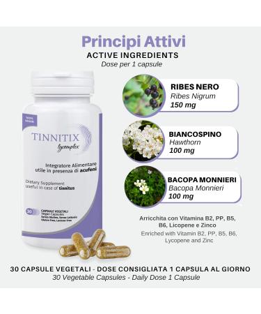 Tinnitix Lycomplex Tinnitus or Tinnitus Supplement (ringing of the ears) | Relaxing and antioxidant action - Buy Online on GoSupps.com