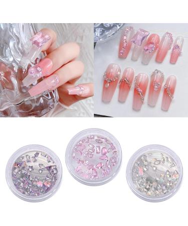 FEIlei 50PCS 3D Zircon Nails Rhinestones Jewelry DIY Professional Parts Nail Art - Buy Online on GoSupps.com