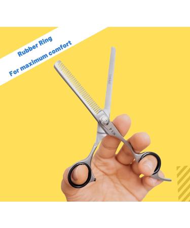 Professional Thinning Thinning Scissors Hairdressing Scissors Professional Hair Cutting 6.5" Inches Hairdressing Tools and Tools Hairdresser Women Men Salon Comb Silver - Buy Online on GoSupps.com