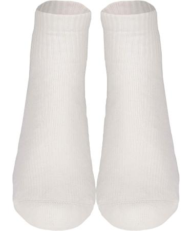 Nuvein Padded Low Cut Socks - 8-15 mmHg Light Compression Cushioned Ankle Length Sensitive Fit White X-Large - International Shipping Available - Buy Online on GoSupps.com